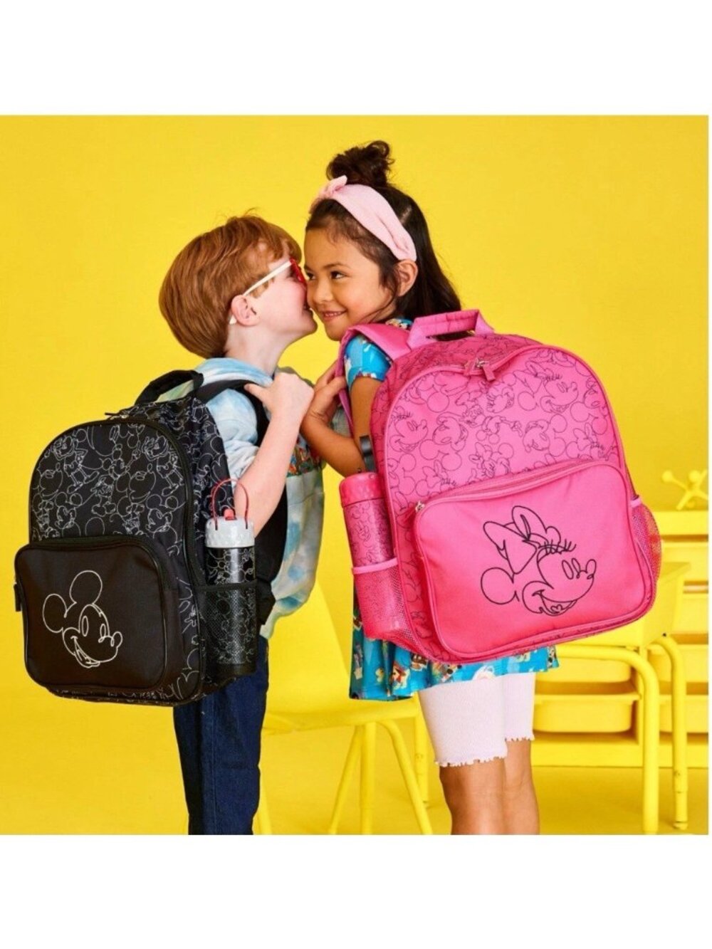 Kids Children Backpack Book Bag Disney Minnie Mouse Hot Pink - Picture 7 of 7